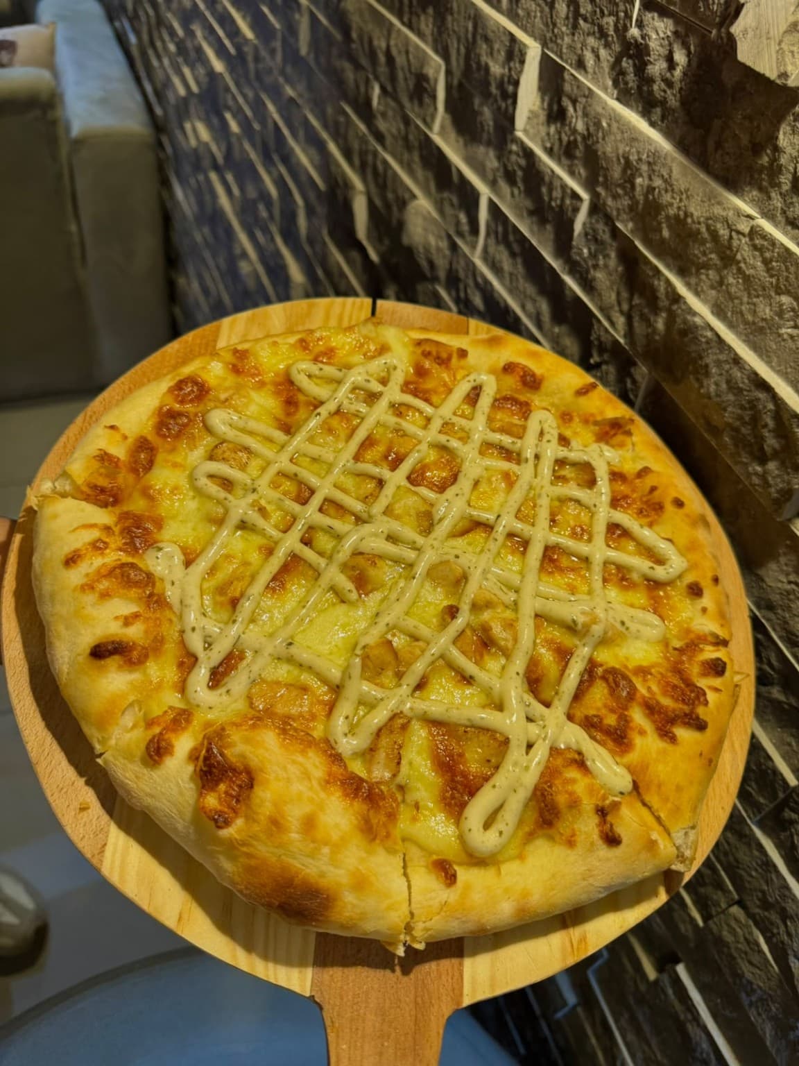 Fresh pizza at Bisou Restaurant and Bar
