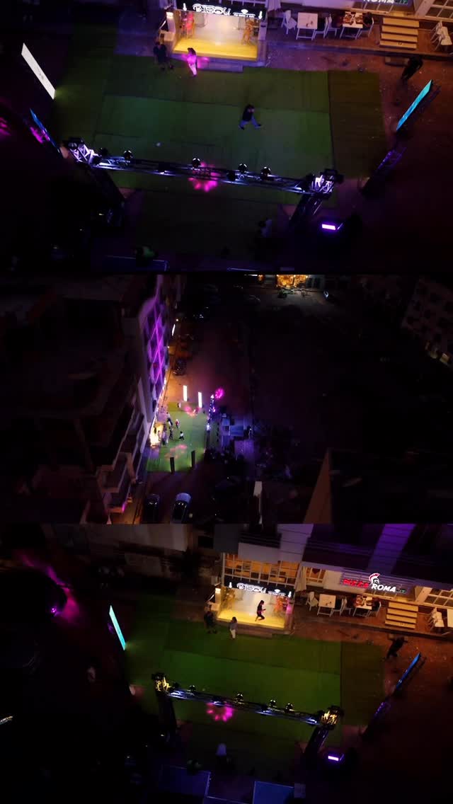 Gaming lounge with neon lighting